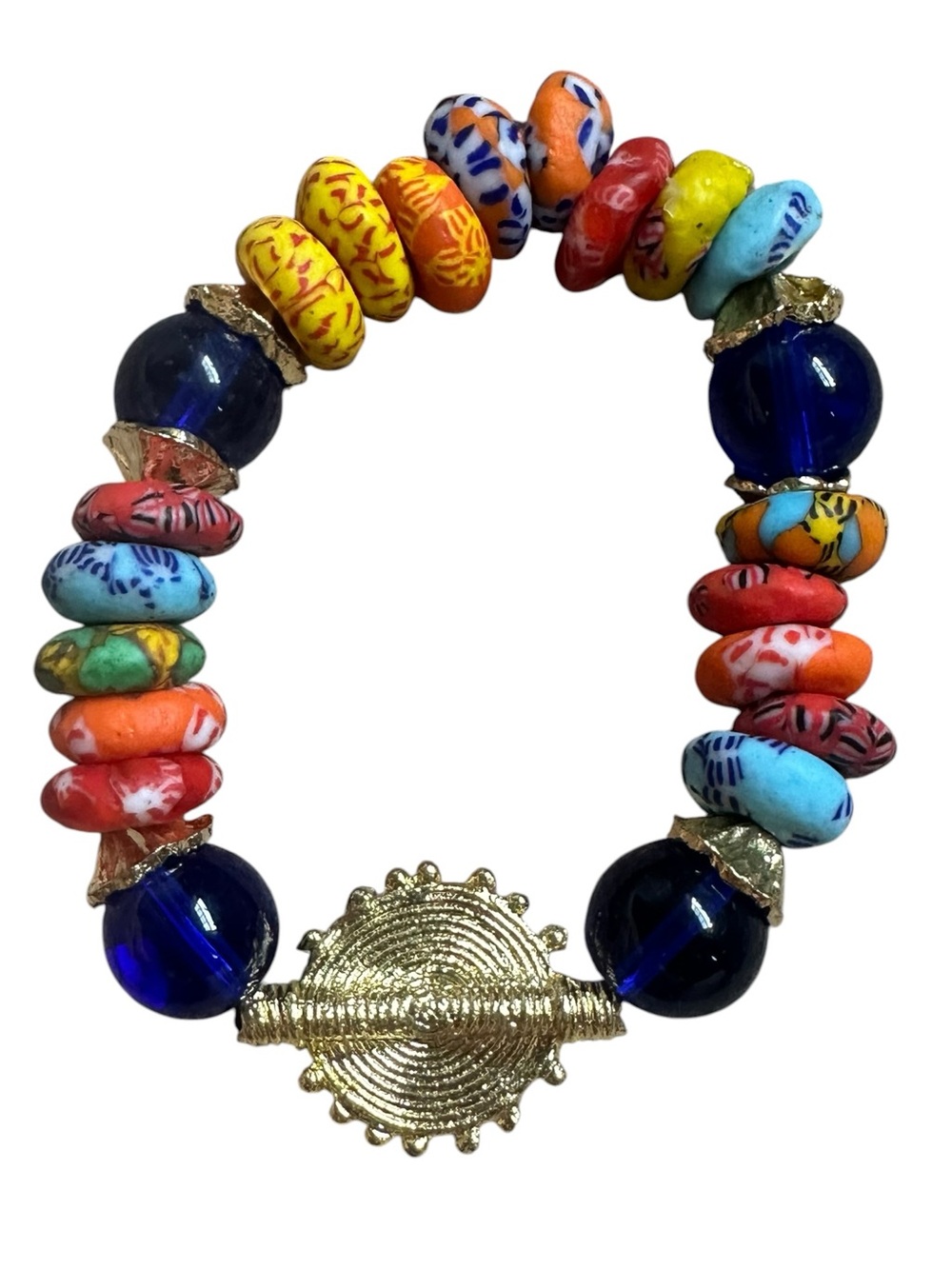 Adinkra Bracelet – Handmade African Beaded Bracelet - Picture 2 of 5